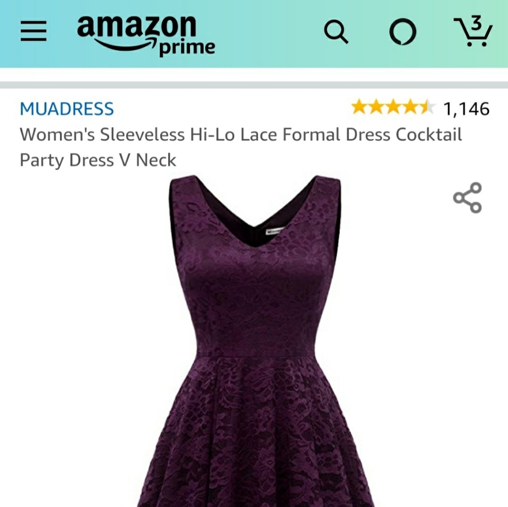Muadress Sz XXL V-Neck Hi-Lo Formal Dress